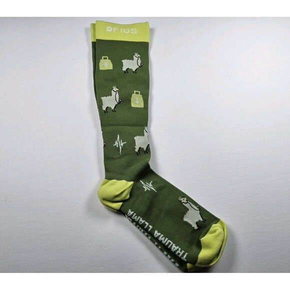 FIGS Compression Trauma Llama Socks Size S - Picture 1 of 2